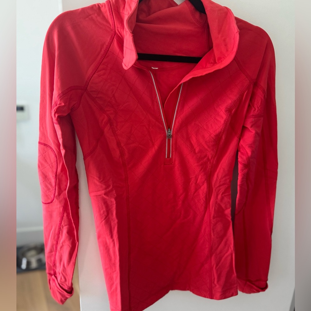 Lululemon Red Quilted Thermal Top